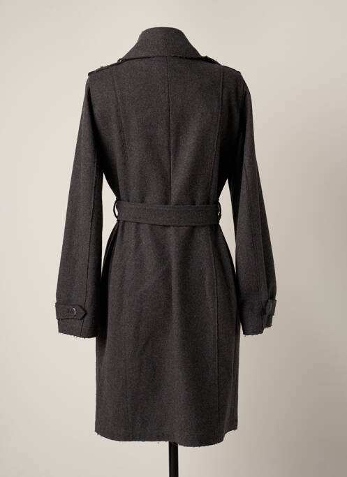 Manteau long coupe cintrée sans capuche gris GAS femme