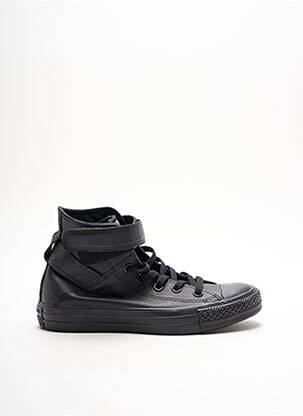 Converse cuir noir clearance femme pas cher