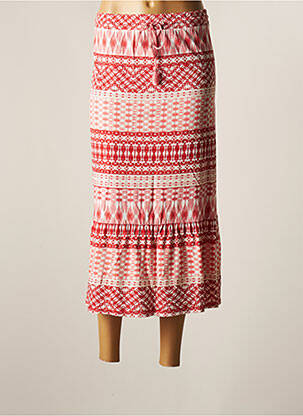 Jupe longue imprimé fantaisie rouge OLSEN femme