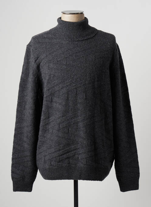 Pull col roulé gris HUGO BOSS pour homme