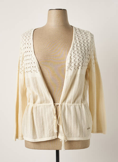 Gilet manches longues beige AGATHE & LOUISE pour femme