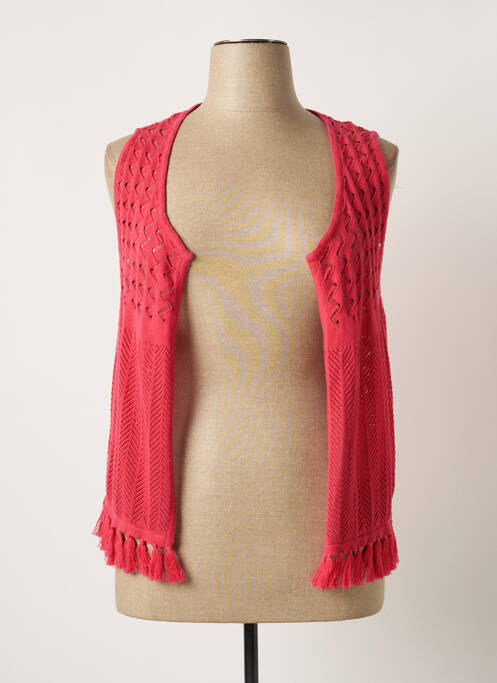 Gilet sans manche rose AGATHE & LOUISE pour femme