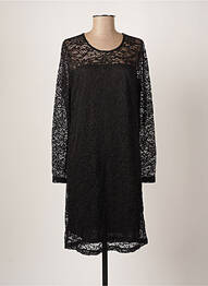 Robe mi-longue manches longues manches longues noir KAFFE femme