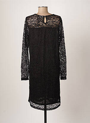 Robe mi-longue manches longues manches longues noir KAFFE femme