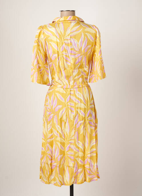 Robe mi-longue jaune KAFFE femme