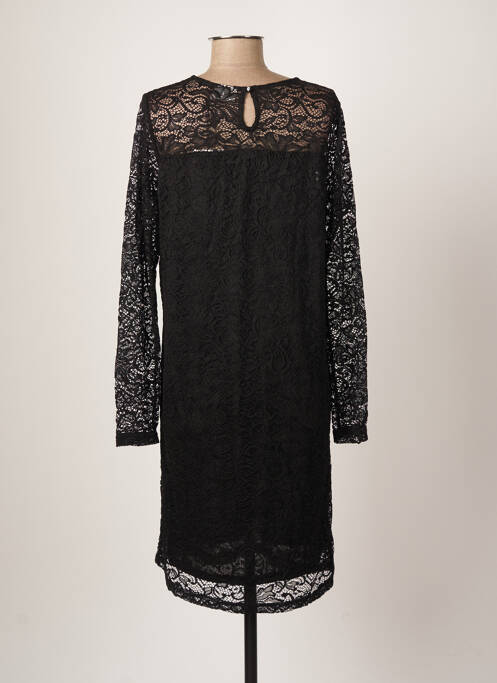 Robe mi-longue noir KAFFE pour femme