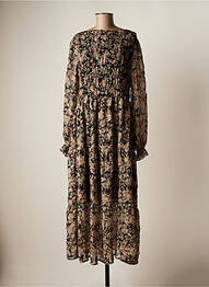 Robe longue manches longues manches longues noir CREAM femme