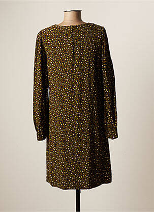 Robe mi-longue manches longues manches longues vert BENSIMON femme
