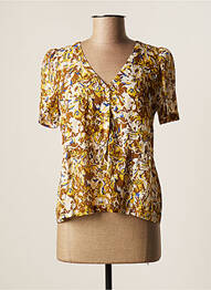 Top imprimé fantaisie manches courtes marron BENSIMON femme