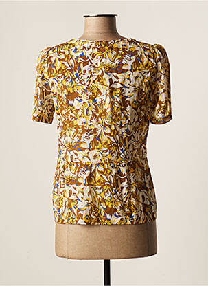 Top imprimé fantaisie manches courtes marron BENSIMON femme