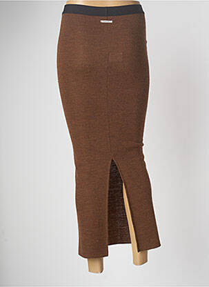 Jupe longue coupe droite marron HUMILITY femme