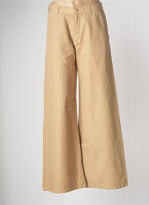 Pantalon large beige HAPPY pour femme