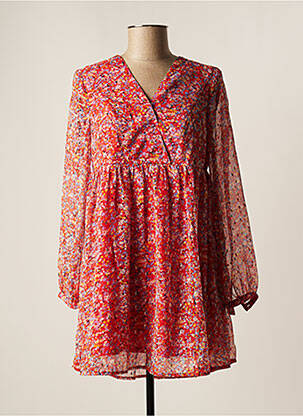 Robe courte manches longues manches longues rouge ONLY femme