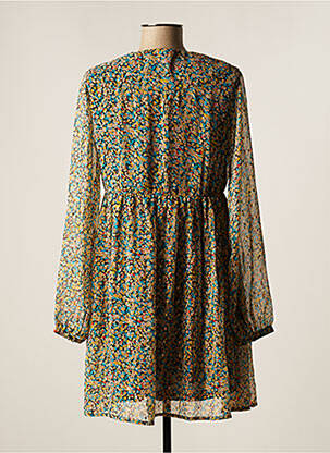 Robe mi-longue imprimé fantaisie manches longues bleu ONLY femme