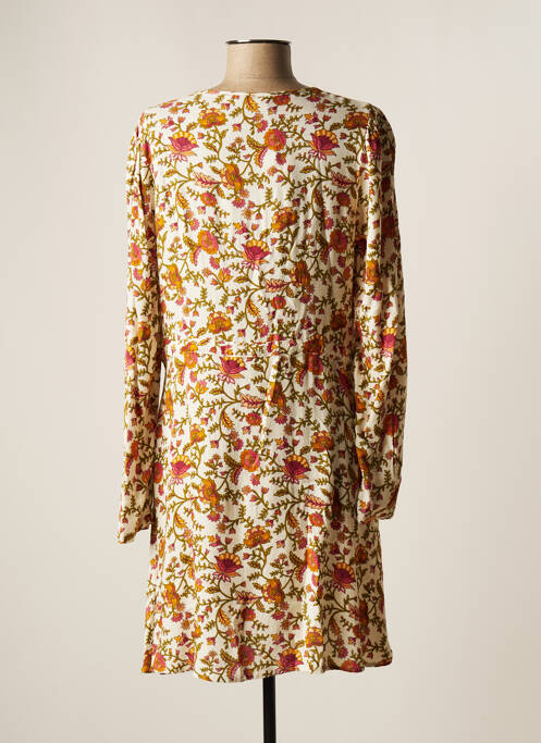 Robe mi-longue beige ONLY pour femme