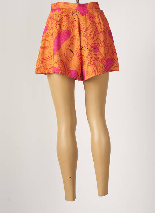 Short orange TEMPERATURA pour femme