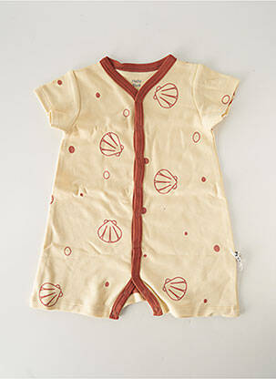 Combishort imprimé fantaisie manches courtes beige HELLO ELAÉ enfant