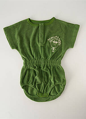 Barboteuse broderie vert HELLO ELAÉ enfant