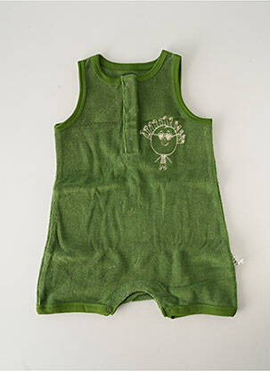 Combishort col rond sans manche vert HELLO ELAÉ enfant