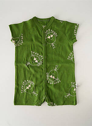 Combishort imprimé fantaisie manches courtes vert HELLO ELAÉ enfant