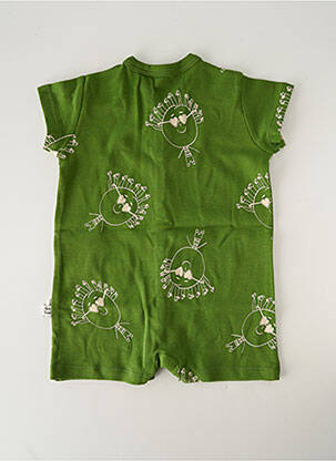 Combishort imprimé fantaisie manches courtes vert HELLO ELAÉ enfant
