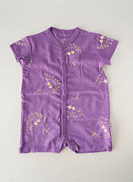 Combishort imprimé fantaisie manches courtes violet HELLO ELAÉ enfant