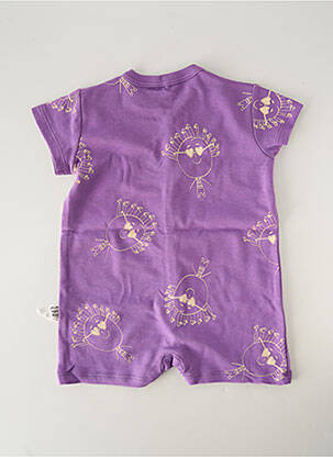 Combishort imprimé fantaisie manches courtes violet HELLO ELAÉ enfant
