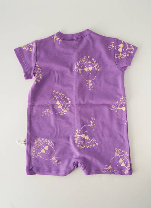 Combishort imprimé fantaisie manches courtes violet HELLO ELAÉ enfant