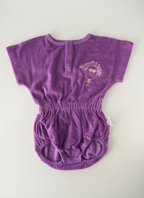 Barboteuse broderie violet HELLO ELAÉ enfant