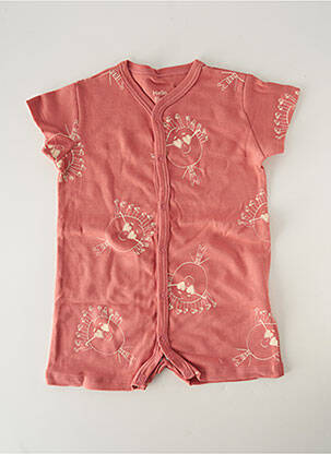 Combishort imprimé fantaisie manches courtes rose HELLO ELAÉ enfant