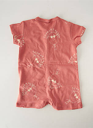 Combishort imprimé fantaisie manches courtes rose HELLO ELAÉ enfant