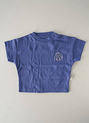 T-shirt coupe droite manches courtes bleu HELLO ELAÉ enfant
