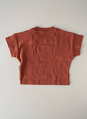 T-shirt coupe droite manches courtes marron HELLO ELAÉ enfant