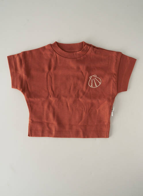 T-shirt marron HELLO ELAÉ pour enfant