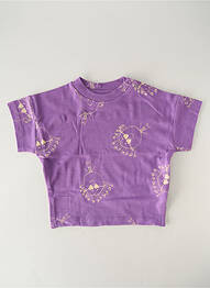 T-shirt coupe droite manches courtes violet HELLO ELAÉ enfant