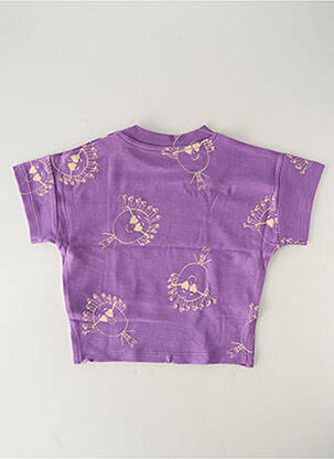 T-shirt coupe droite manches courtes violet HELLO ELAÉ enfant