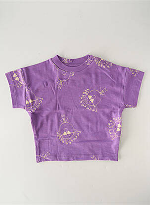 T-shirt violet HELLO ELAÉ pour enfant