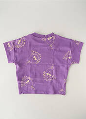 T-shirt violet HELLO ELAÉ pour enfant seconde vue
