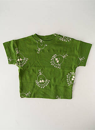 T-shirt coupe droite manches courtes vert HELLO ELAÉ enfant