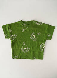 T-shirt coupe droite manches courtes vert HELLO ELAÉ enfant