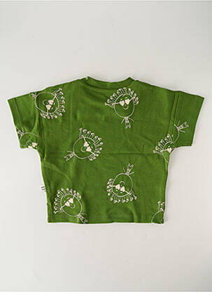 T-shirt coupe droite manches courtes vert HELLO ELAÉ enfant