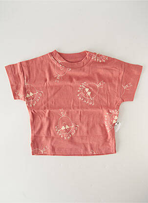 T-shirt coupe droite manches courtes rose HELLO ELAÉ enfant