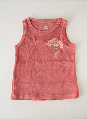 Débardeur stretch sans manche rose HELLO ELAÉ enfant