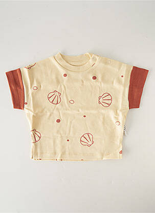 T-shirt stretch manches courtes beige HELLO ELAÉ enfant
