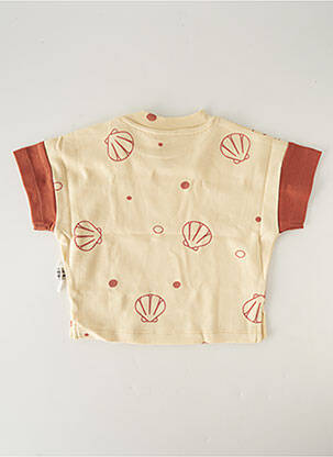 T-shirt stretch manches courtes beige HELLO ELAÉ enfant
