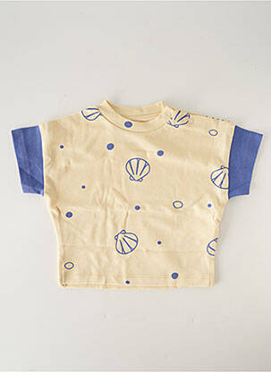 T-shirt stretch manches courtes beige HELLO ELAÉ enfant