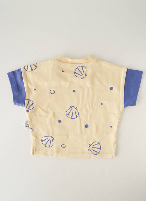 T-shirt stretch manches courtes beige HELLO ELAÉ enfant