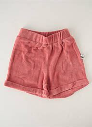 Short coupe droite taille élastique rose HELLO ELAÉ enfant