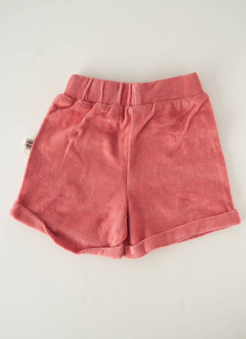 Short coupe droite taille élastique rose HELLO ELAÉ enfant