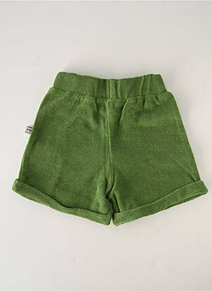 Short coupe droite taille élastique vert HELLO ELAÉ enfant